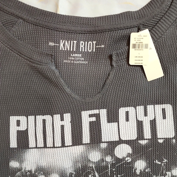PINK Victoria's secret's  waffle long sleeve Pink Floyd shirt Size L - Picture 5 of 7